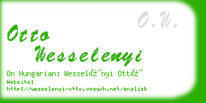 otto wesselenyi business card